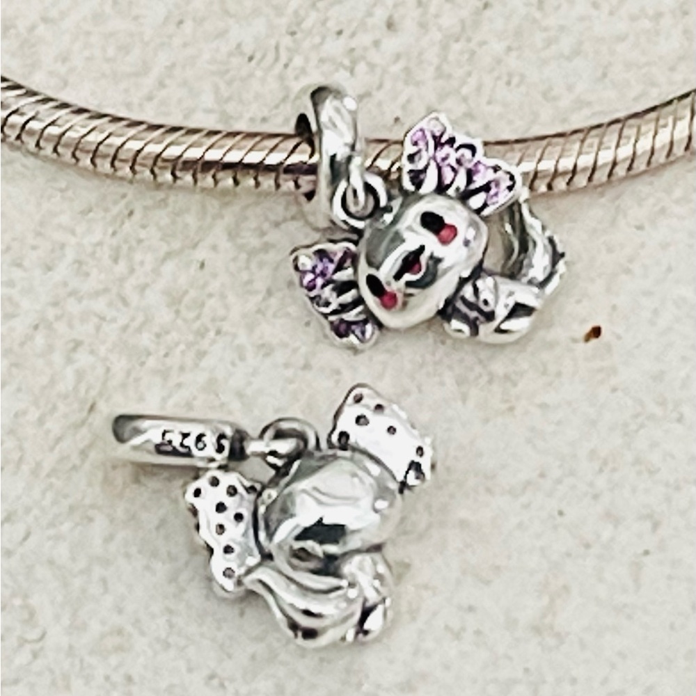 Axolotl Dangle Charm, S925 Sterling Silver, - Picture 3 of 3